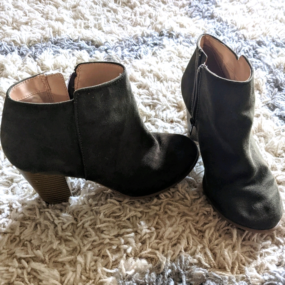 Olive Green Booties